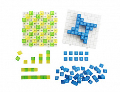 Стэм. Кубики полупрозрачные и кубики с цифрами. Набор "Учимся считать до 100"